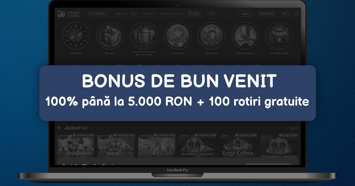 Frank Casino - Jocuri Pacanele Online si Bonusuri Exclusive